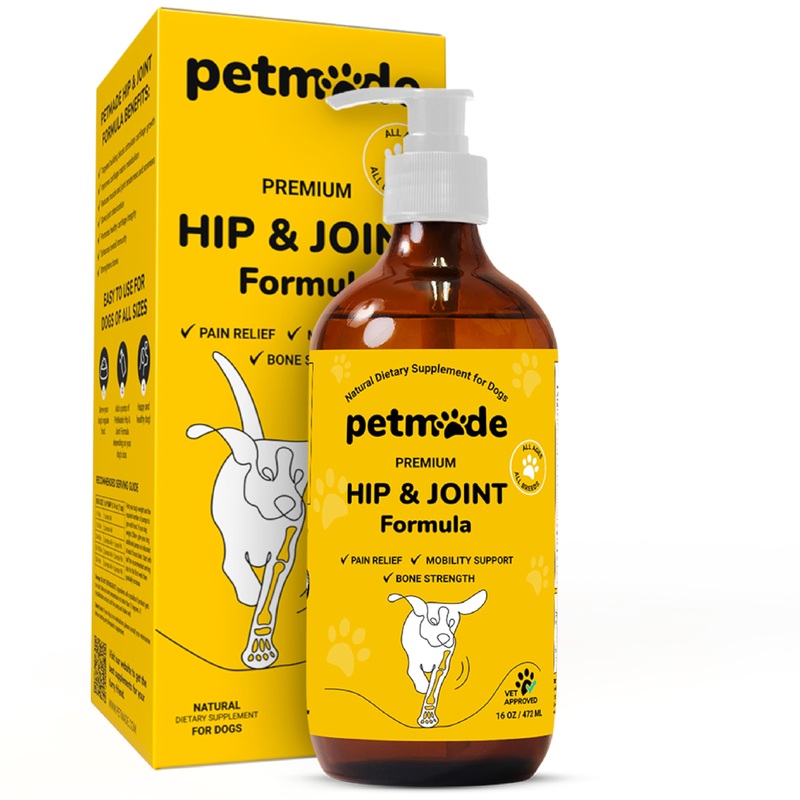 Dog Hip and Joint Supplement – Junior and Senior Dog Supplements for Mobility, Flexibility Support and Bone Strength, Deluxe Glucosamine Chondroitin for Dogs, 16 oz