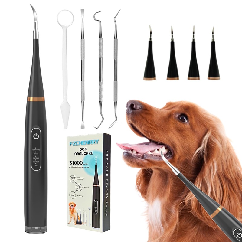 Dog Plaque Remover for Teeth, Dog Teeth Cleaning Kit and 5 Modes, Teeth Cleaner for Dogs and Cats