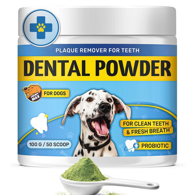 Dog Teeth Cleaning | Dental Powder with Probiotics for Digestive Health | Dog Dental Powder with Valerian Flavor | 100 G