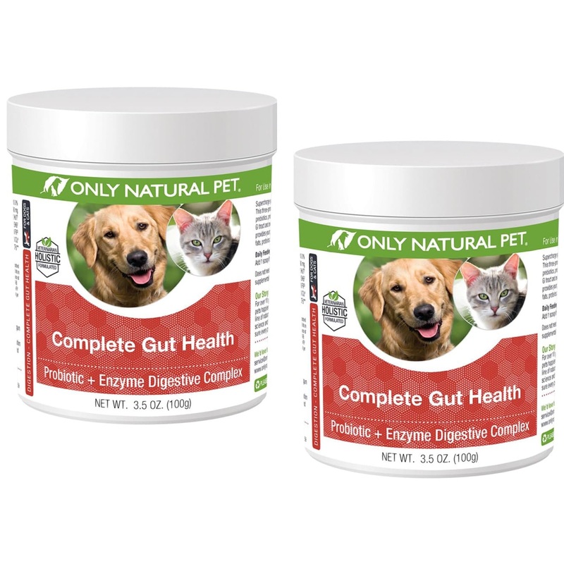 Only Natural Pet Complete Gut Health Complex – Probiotics & Digestive Enzyme Supplement for Dogs & Cats – Promotes Healthy Digestion, Immune System, Nutrient Absorption -3.5oz Powder (Pack of 2) 3.5 oz (Pack of 2)