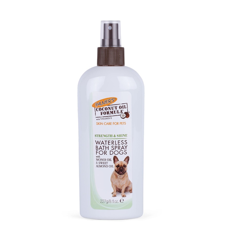 Palmer’s for Pets Coconut Oil Formula Strength & Shine Waterless Bath Spray for Dogs, Coconut No Rinse Waterless Dry Dog Spray for Instant Refresh Without a Bath, Bath Spray for Dogs – 8 oz (FF15583) Strength and Shine Bath Spray 8 Fl Oz