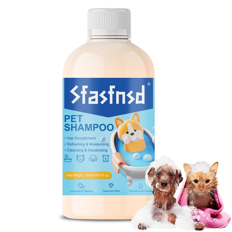 Pet Shampoo and Conditioner,Shampoo for Cats and Dogs,Gentle Cleansing,Natural Formulas,Best for Dry and Tangled Hair,Itch Relief,Deodorizing, Dry and Sensitive Skin – Dogs & Cats Pet Wash16.9fl oz