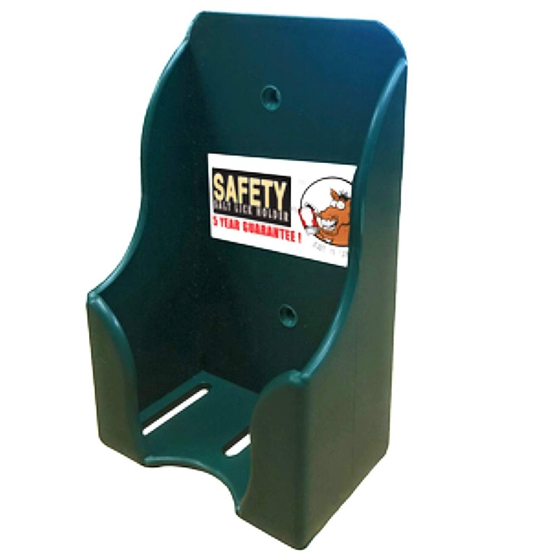 Safe-T Durable Plastic Salt Block Holder for Horses Made in Canada (Green) Green