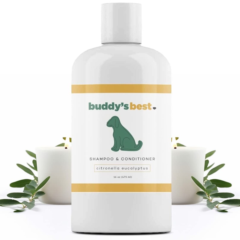 Buddy’s Best Dog Shampoo for Smelly Dogs – Dog Shampoo and Conditioner for Dry and Sensitive Skin – Moisturizing Puppy Wash Shampoo, Citronella Eucalyptus Scent, 16oz