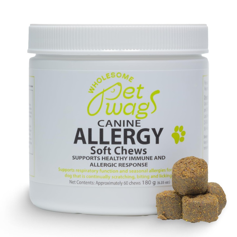 Canine Allergy Soft Chews | Dog Allergy Relief Supplements, Anti Itch Bites for Dogs, for Healthy Immune Response, for Itchy Skin, Probiotic Treats | 60 Chews, 180g, 6.35 oz