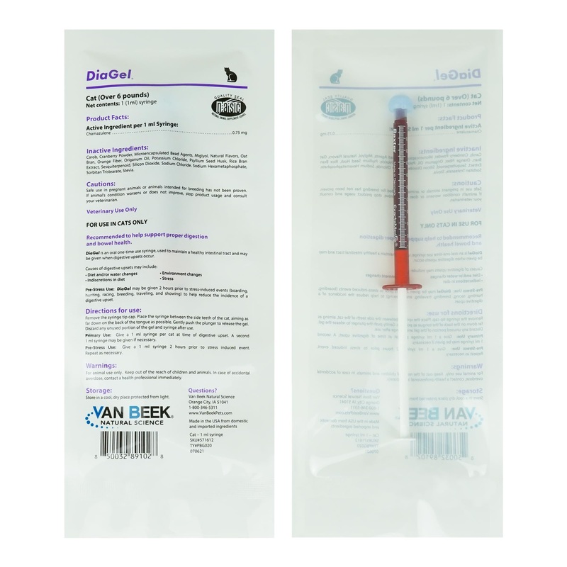 DiaGel for Cats – All Natural Cat Supplement to Help Maintain Digestive Health & Function – Oral Gel to Help Control Diarrhea – Natural Pet Products