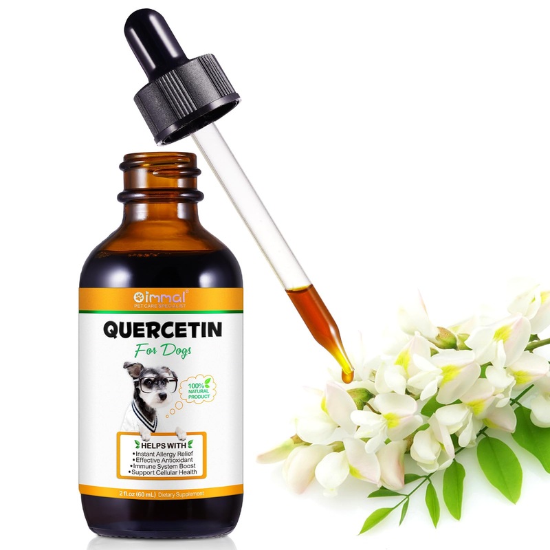 Quercetin for Dogs, Dog Quercetin Liquid Drops Supports Dogs Allergy Relief, Dog Herbal Supplement – Pet SuppliesQuercetin for Dog Itch Remedies – 60 ml / 2 fl.oz