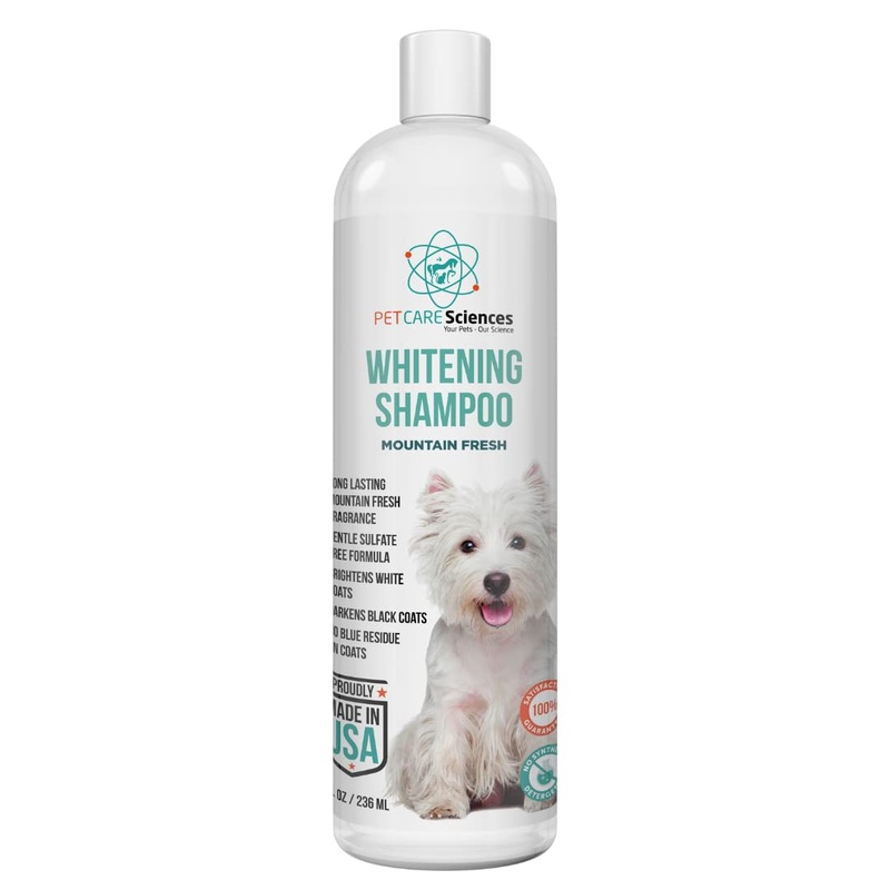 16 fl oz Dog Whitening Shampoo – Dog Shampoo for White Dogs – Puppy Shampoo for White Coats – Hair and Fur Whitener for Dogs – Made in The USA 16 Fl Oz