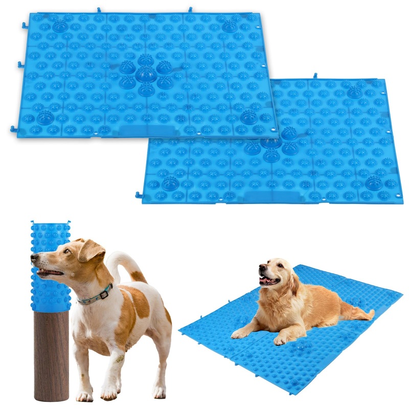 4 Packs Hard Itch Relief Pad for Dog,14.6″x10.4″Dog Anti-Itch Mat with Screwdriver and Screws,Scratching Post Mat Dog,Dog Back Scratcher and Massager,Suitable for Sofa, Ground, Wooden Stake, Wall