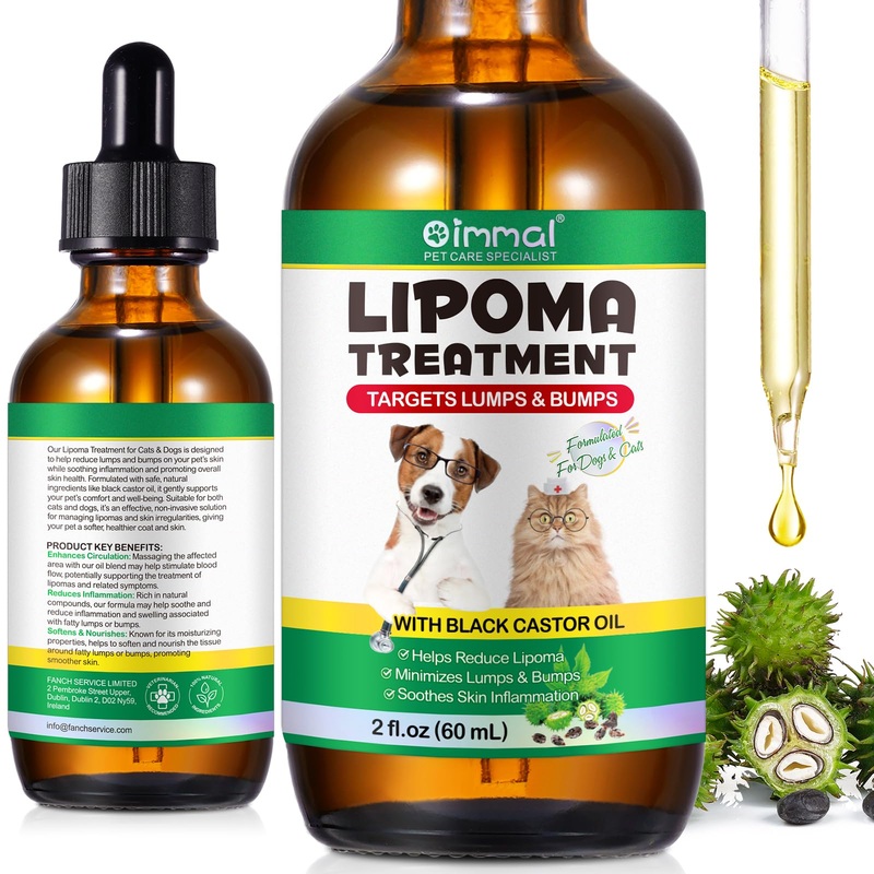 Buddy Guard for Dogs Lumps and Bumps 2 fl.oz, Lipoma Treatment for Dogs Cats, Soften Fatty Lumps & Bumps in Dogs, Castor Oil for Dogs, Mushroom Supplements Lipoma Reduction, Immune Support