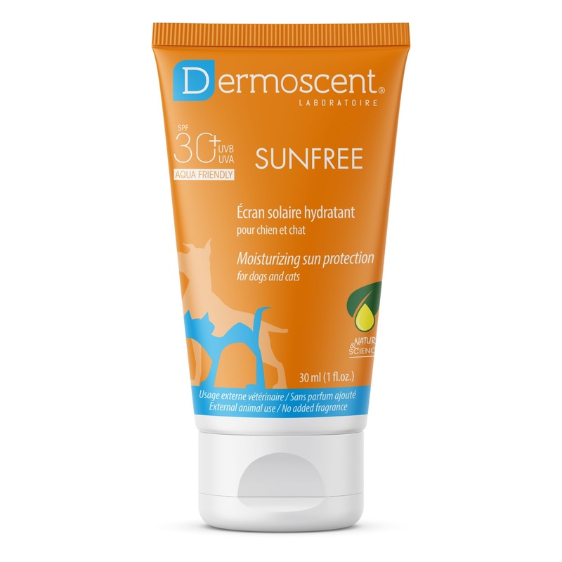 Dermoscent SunFREE SPF30+ Cat & Dog Sunscreen – Safe & Natural Mineral Sunscreen Moisturizing Sun Protection – 30 Ml / 1 Fl. Oz.