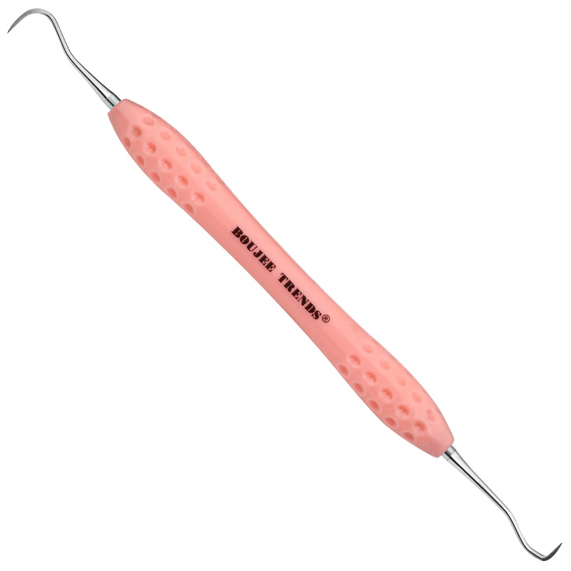 Professional Dental Tools Tartar Scraper for Dentist, Personal Use and Pets Plaque Remover for Teeth, Premium Oral Care Double Ended Dental Scaler | U5/33 Stainless Steel (Pink, Silicone Handle) Pink, Silicone Handle