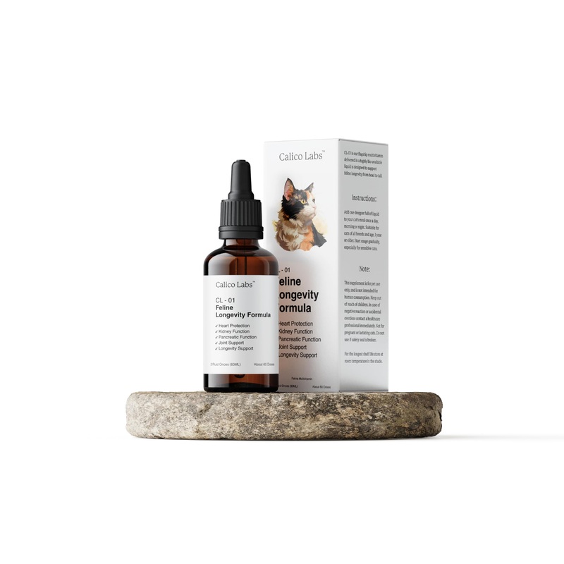 Veterinarian Approved – Complete Feline Longevity Support. Supports Heart, Kidney, Joint, & More (60 Servings)