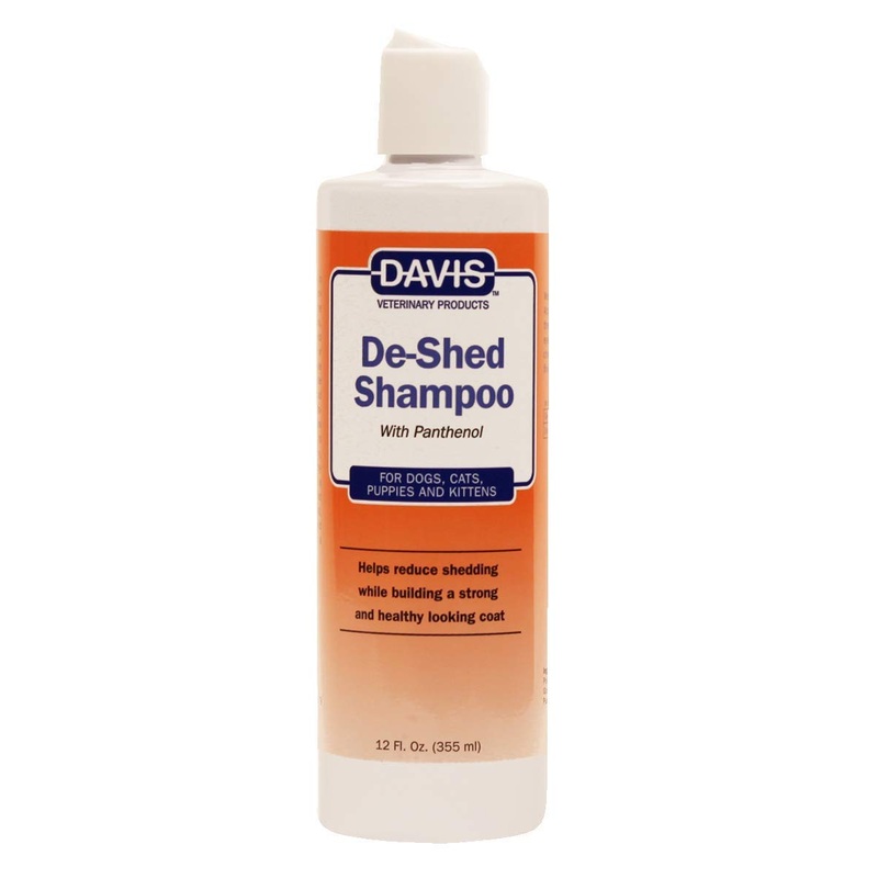 Davis De-Shed Pet Shampoo, 12 oz; Reduces Shedding and removes Undercoat