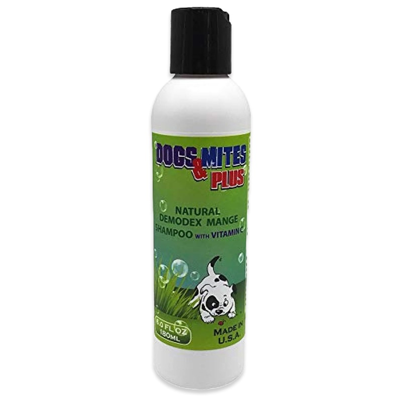 Dogs Plus Vitamin C Dog Shampoo | All Natural Dermatitis, Demodex Mange, & Hot Spot Treatment for Dogs | Fast and Effective Itch Relief (6 oz)