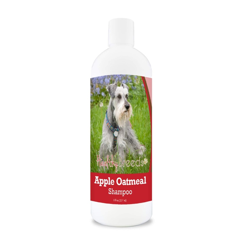 Healthy Breeds Miniature Schnauzer Apple Oatmeal Dog Shampoo – All Natural, Tearless & Hypoallergenic Cleanser & Conditioner – Best for Dry, Itchy or Irritated Skin – 8 oz