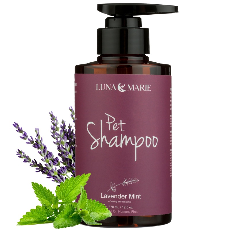 Lavender Mint Pet Shampoo | 100% Cruelty-Free and Vegan Pet Shampoo for Grooming, Dry and Itchy Skin, Moisturizing Gentle Formula for Dogs and Cats (Lavender, 12.5oz) Lavender Mint