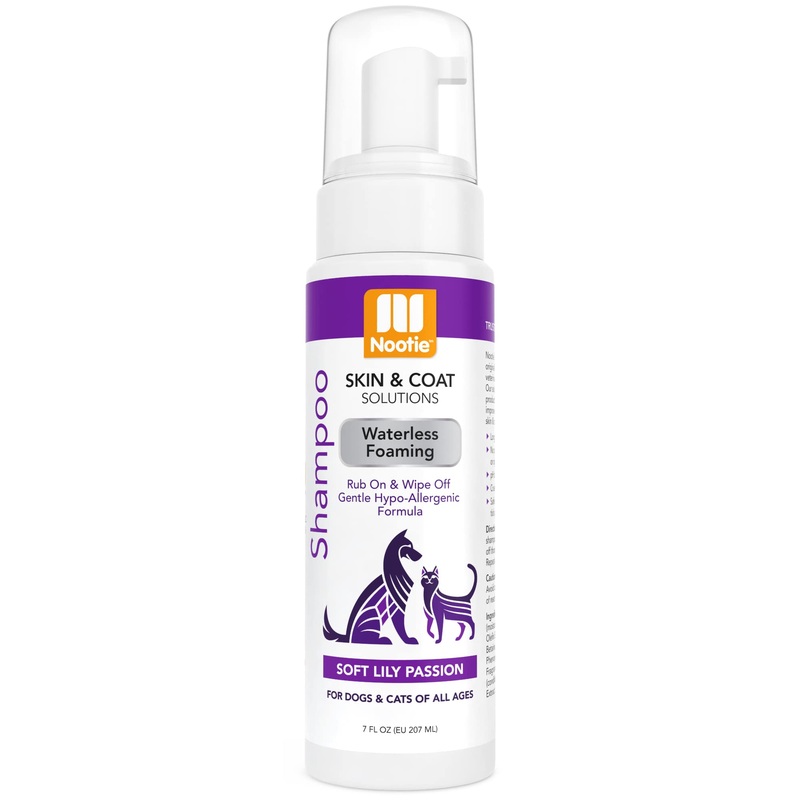 Nootie Foaming Waterless Shampoo for Dogs and Cats, 7-Ounce, Soft Lily Passion