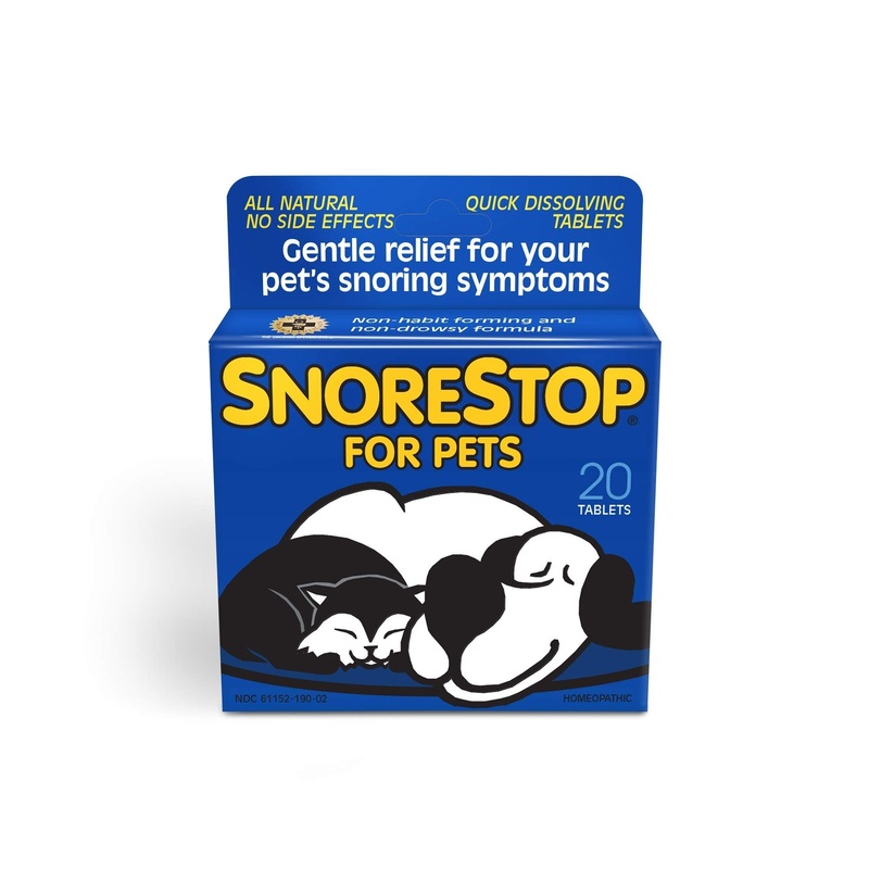 SnoreStop for Pets 20 Chewable Tablets I Natural Anti-Snoring Solution I Snore Relief for Dogs Cats I Stop Snoring Aid I Sleep Remedy I Device Free I Helps Stop Snores I Anti-Snore Aid