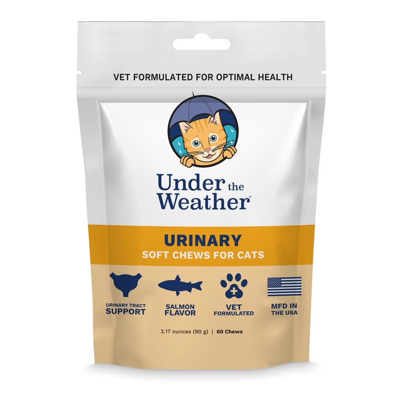Under The Weather Pet Urinary Tract Support Chews for Cats | Promote Healthy Urinary Function in Cats | 60 Star Shaped Soft Chews