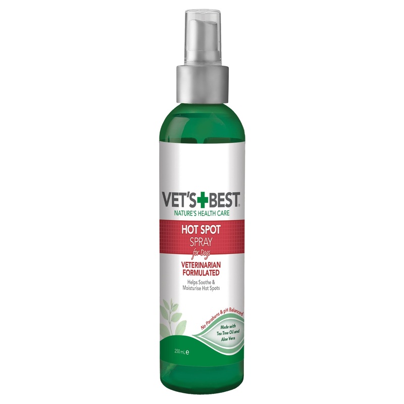 Vet’s Best Vets Best Dog Hot Spot Itch Relief Spray | Relieves Dog Dry Skin, Rash, Scratching, Licking, Itchy Skin, and Hot Spots | No-Sting and Alcohol Free | 8 Ounces