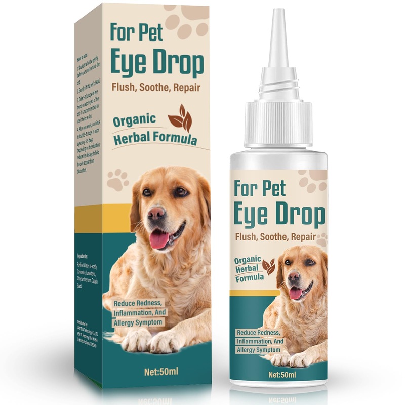 zeBrush Pet Eye Drops for Dogs & Cats, Relieve Eyes Itching, Irritation & Infection Inflammation, Dog Tear Stain Cleaner, Improve Eye Vision & Cataracts, Safe & Gentle for Pets