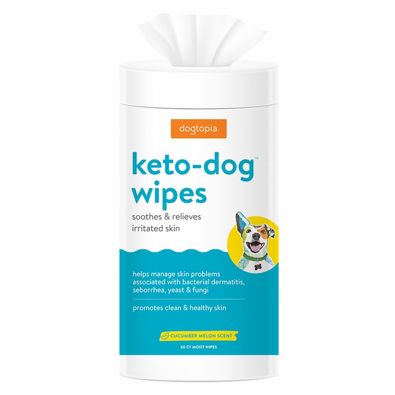 Keto Dog Wipes for Pets (60ct) | Soothing and Convenient Wipes for Pets Irritated Skin | Relief for Skin Problems in Dogs