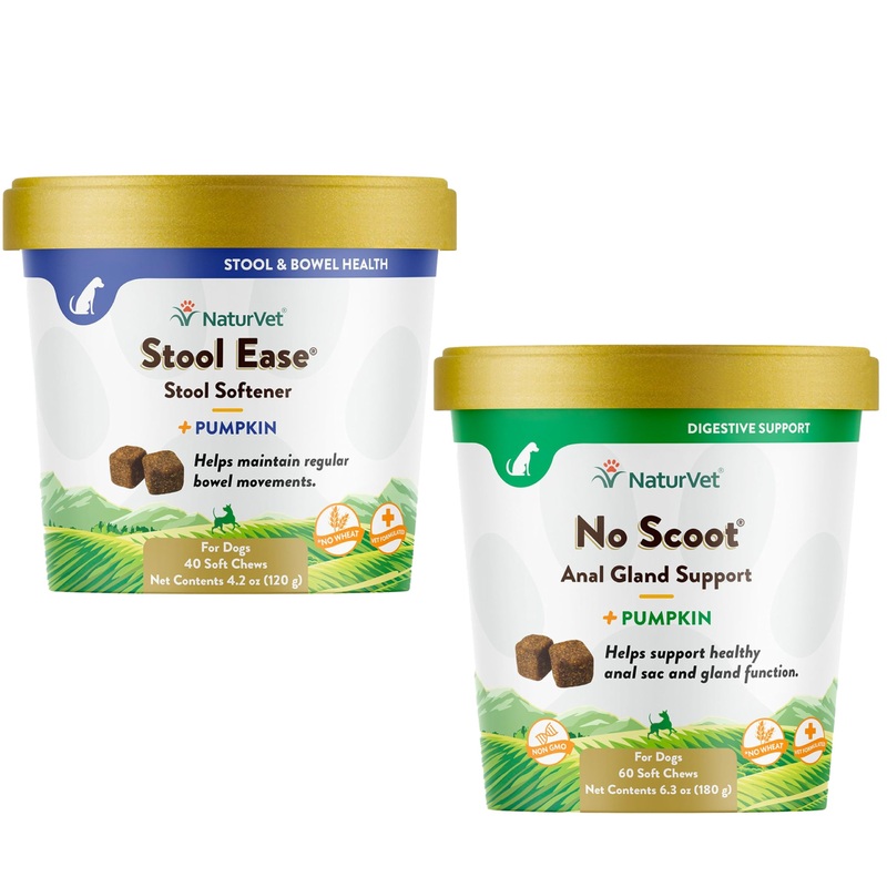 NaturVet – No Scoot for Dogs – 60 Soft Chews – Supports Healthy Anal Gland & Bowel Function & Stool Ease for Dogs  40 Soft Chews  Helps Maintain Regular Bowel Movements