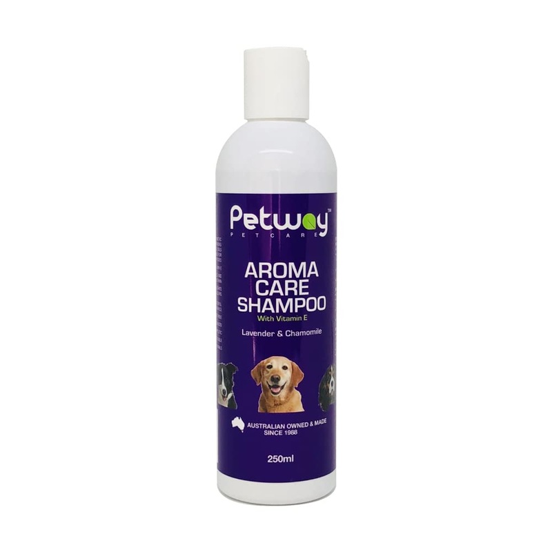 Petcare Dog Shampoo, Aroma Care Pet Hair Shampoo with Lavender, Chamomile & Vitamin E for Natural Coat & Skin Conditioning, Safe for Small Pets, Free of Phosphates, Parabens & Enzymes, 250ml