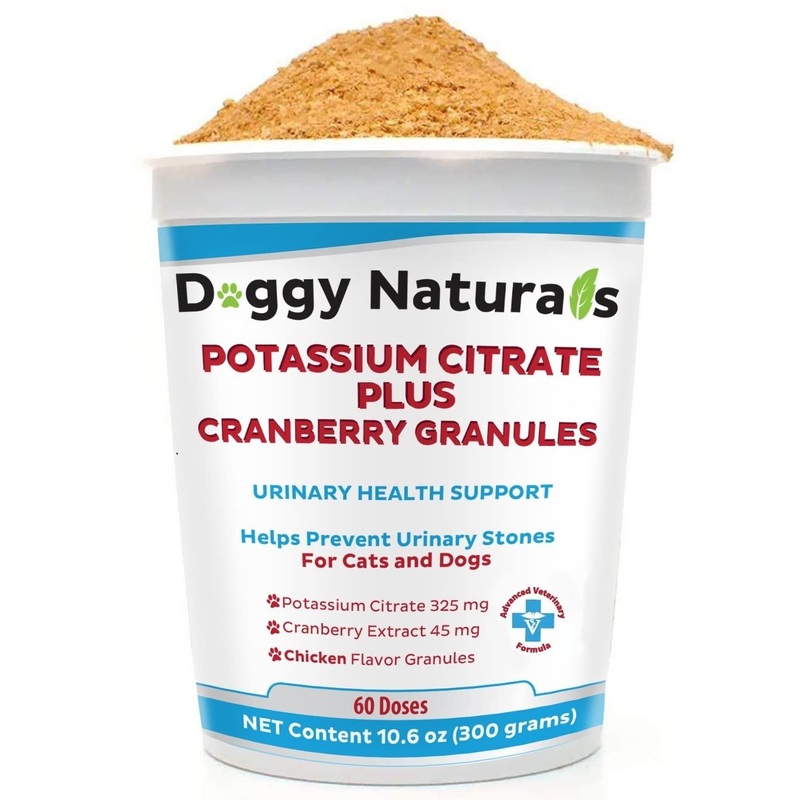 Potassium Citrate Plus Cranberry Granules 300gm for Cats and Dogs – Urinary Tract Support-Helps Deter Formation of Calcium Oxalate Stones – Deters Bladder & Kidney Stones (Made in U.S.A)