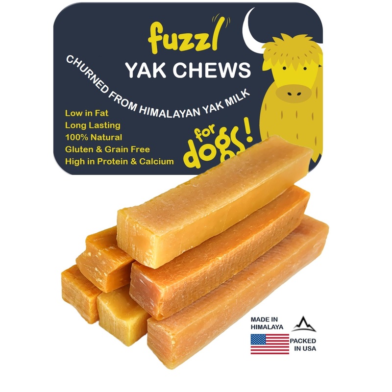 Premium Yak Cheese Himalayan Dog Chews – 6 Bars 1.5lbs Large Natural Dog Treats Milkbone Yak Chews No Hide Dog Food Long Lasting Dog Dental Sticks Milk Chews Cheese Stick 6 x Lrg 6 Count (Pack of 1)