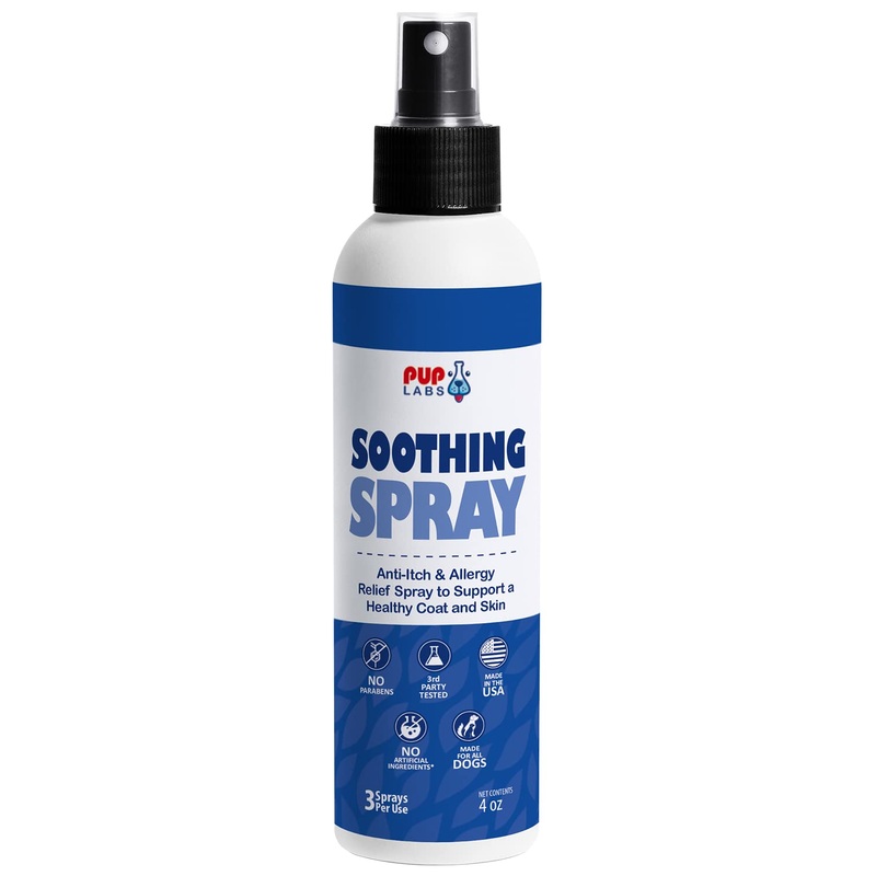Soothing Spray – Natural Moisturizer Flushes Out Root Cause of Itching and Scratching – Hot Spot Relief for Dogs with BioFlavin Extract – Made for All Dogs and in The USA, 4 Fluid Ounces