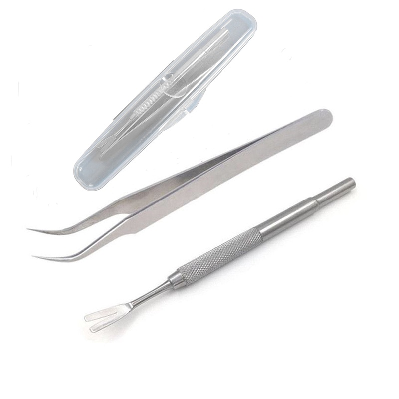 Tick Remover Tool Kit – Stainless Steel Tick Remover + Tweezers for Pets Dog Cat and Humans with Storage Box