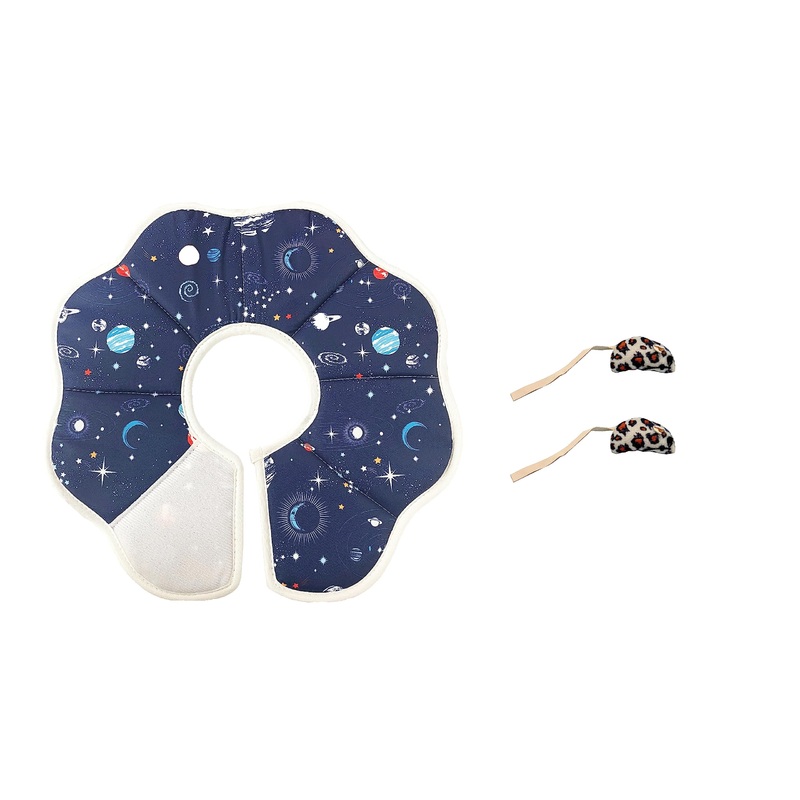1 pet collar, 2 cat teasing toys, cat bite protection, suitable for postoperative recovery of dogs and cats