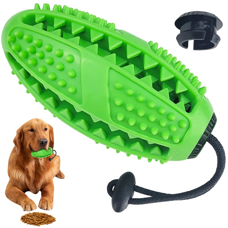 Chew Toy, Dog Chew Toy for Average Chewers, Tough Dog Dental Chew Toy, Indestructible Dog Toy for Small Dogs, Food Grade Puppy Pet Toy (Green) Green