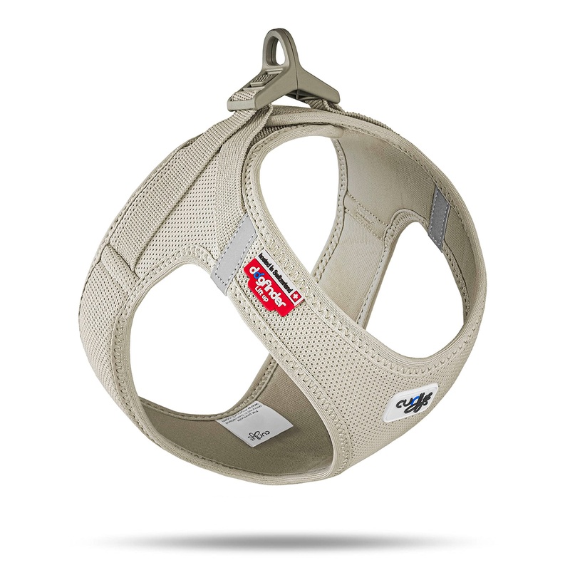 Curli Vest Harness Clasp Air-Mesh, PN2805, Beige (Light Tan), 2XS Beige (Light Tan) Striped