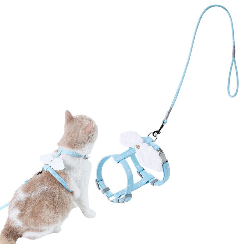 EBHO cat harness, cat leash, cat leash with harness for cats, chest harness, cat harness, cat set, escape-proof, adjustable cat vest