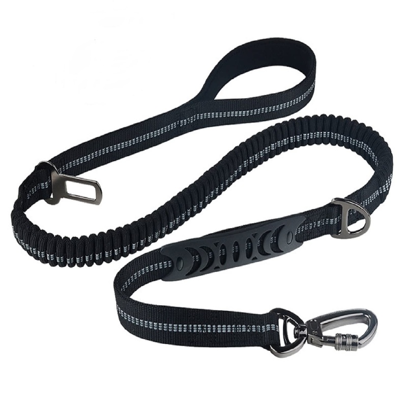 EVANGTOR dog seat belt for car – dog car seat belt with night reflector, seat belt for all dog sizes, dog car seat belt with emergency buffer cord
