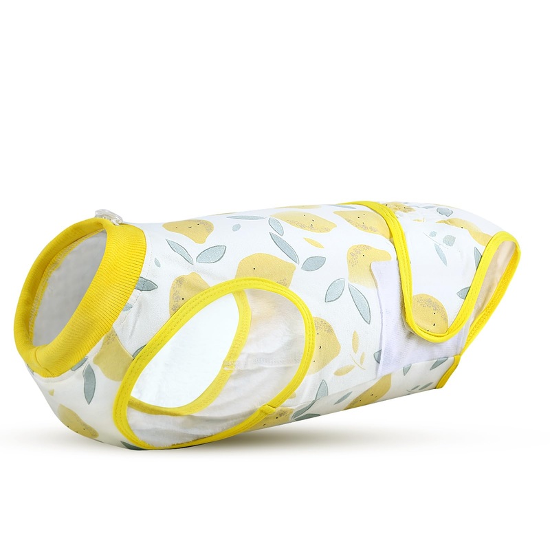 KONVINIT recovery suit for dogs, dog bodysuit after surgery castration, breathable wound protection for puppies dog suit after surgery male castration, alternative neck collar/surgical funnel, yellow L yellow
