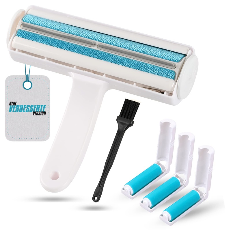 PetCay New Pet Hair Remover Cat Hair Remover for Dog Hair & Cat Hair + 3 Lint Roller & Cleaning Brush – Lint Brush Animal Hair Removal from Sofa, Clothes & Car