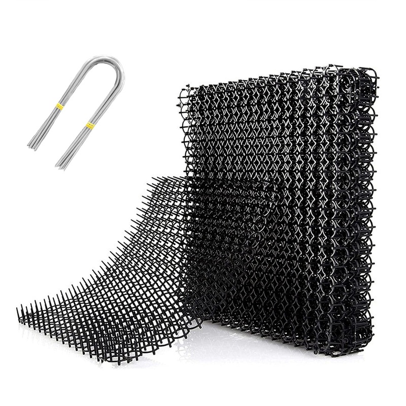 RYAN Pack of 12 thorn grids against cats, cat repellent mat, cat guard, 21 x 16 cm, anti cat mat, animal barrier with spikes, adjustable cat deterrent grid for families with pets