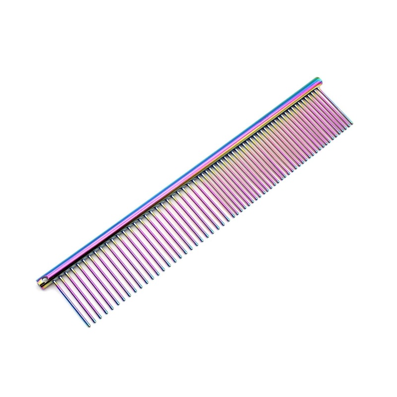 SH Artisan-SH Stainless Steel Pet Comb, Can Clean Hair and Prevent Knots, Suitable for All Types of Pets, Wide Canines and Narrow Teeth (7.4 Inches)