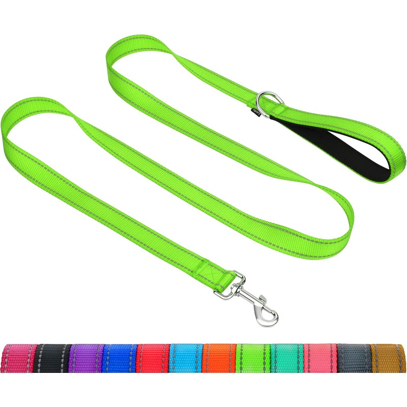 Taglory Dog Leash Small Dogs Lightweight | Double-sided reflective | Padded handle | Up to 10kg | 1.8mx 2cm | Green 1.8 m x 2.0 cm (pack of 1)
