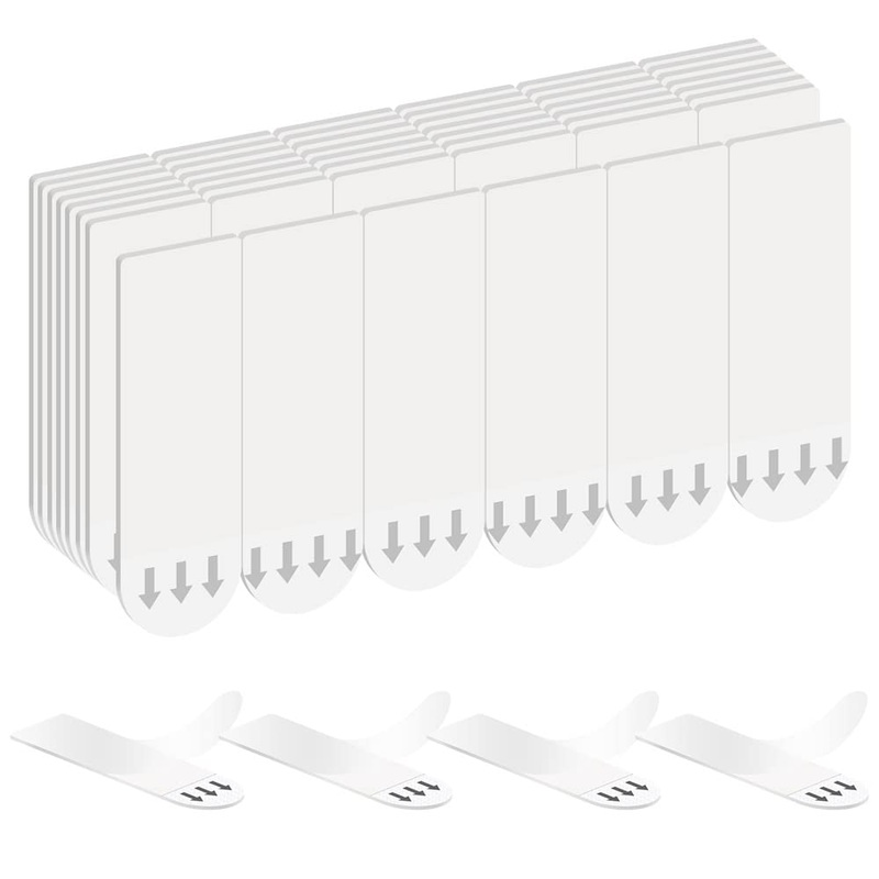 TANCUDER Pack of 120 Double-Sided Adhesive Strips Transparent Removable Adhesive Strips Adhesive Strips for Hanging Double-Sided Adhesive Tape Pictures Mounting Strips for Posters, Children’s Artworks, Banners