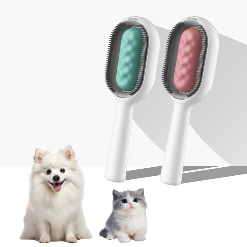Cat brush short hair, cat brush fur water, cat hair brush, animal hair brush, cat hair brush, cat comb with water tank, brush cat, cat brush, fur brush cat for pets dogs and cats blue + pink
