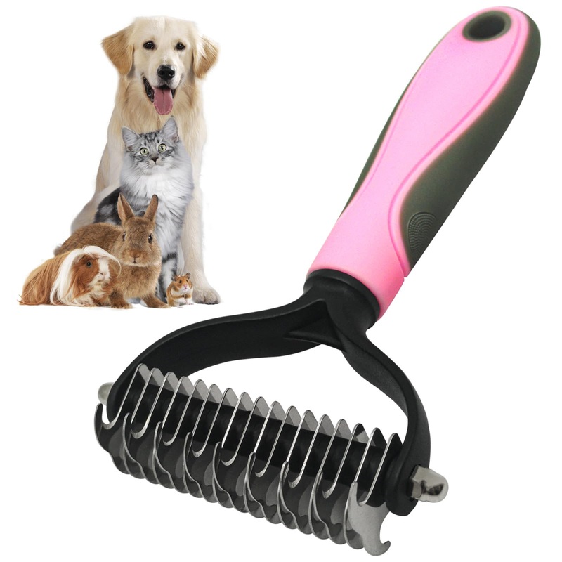 Hriymtd Undercoat Brush Dog, Dog Comb Fur Brush, Pet Grooming Fur Brush Cats, Grooming Brush for Cats, Dogs, Puppies, Kittens, Short Hair, Comb