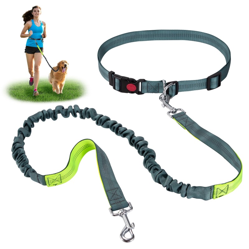 Jogging Leash for Dogs Retractable Dog Leash for Running with Adjustable Belt Hands-Free Leashes for Dogs Jogging, Hiking, Walking