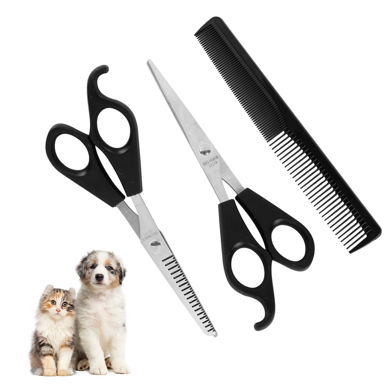 Lollanda dog scissors fur scissors set professional, stainless steel thinning scissors for dogs, fur scissors for dogs, dog hair scissors for dogs and cats hair grooming