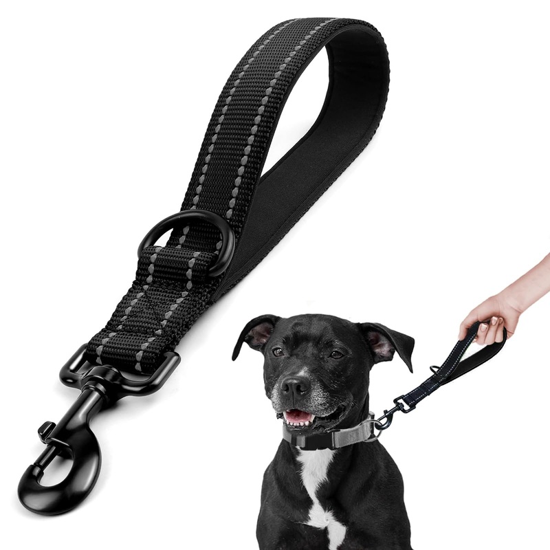 Mezrkuwr Strong Short Dog Leash, Heavy Duty Dog Traffic Leash, Dog Training Control Leash, Reflective Leashes for Medium and Large Dogs