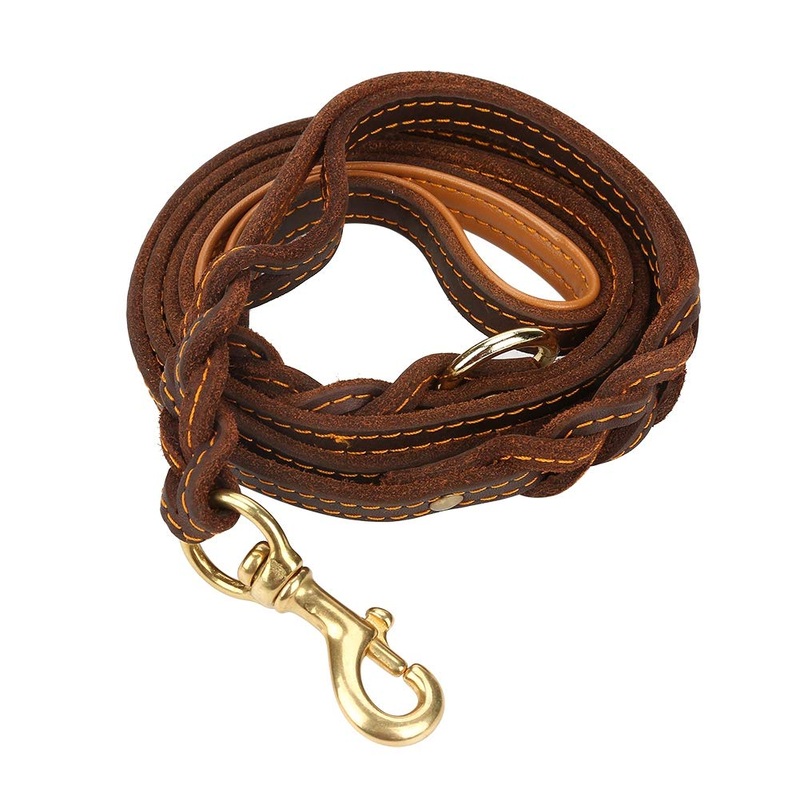 Nimomo Dog Training Leash Durable Dog Running Leash Leather Dog Training Harness for Large, Medium and Small Dogs
